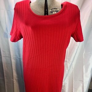 2X‎ Nick And Sarah Knee Length Red 100%  Cotton Pullover Dress. Rn2365821